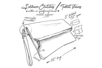 lifestyle clutch bag sketch design